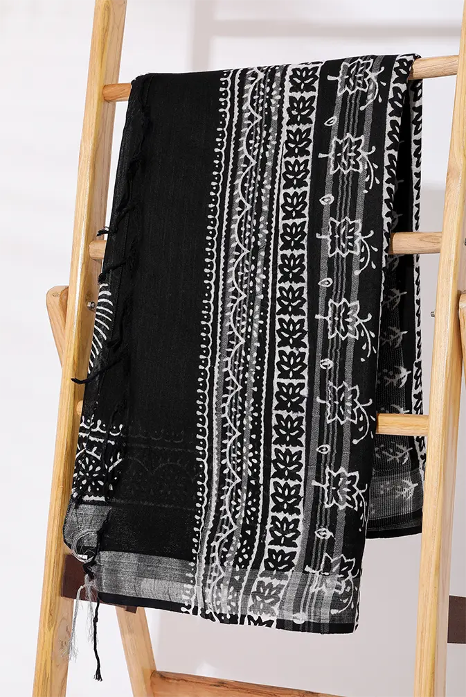Black Moon Linen BP Saree