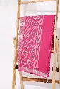 Red Dahlias Cotton Linen BP Saree