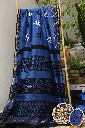 Misty Blue Chanderi Silk Concept Saree