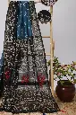 Blue Misty Chanderi Silk Concept Saree