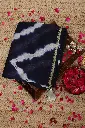 Midnight Black Chanderi Silk Saree
