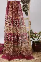 Deep Pink Chanderi Silk by cotton Saree