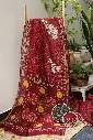 BurgandyRose Chanderi Silk Concept Saree