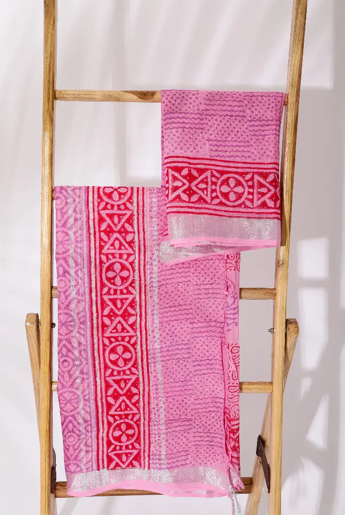 Orchid Linen Cotton BP Saree