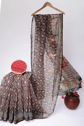 [SKU - KBPCSARI 20] Black Kota Doria BP Concept Saree