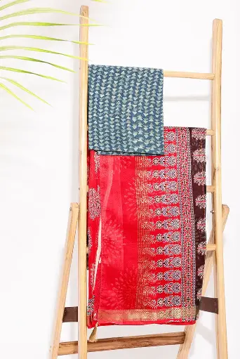 [SKU - MSBPSARI 07] RosyRed Maheshwari BP Saree