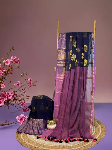 [SKU - NMZHS 83] Noori Mullmul Zari Handwoven Saree