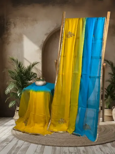 [SKU - MMTCS 86] Mannat Mullmul Twin Col Saree