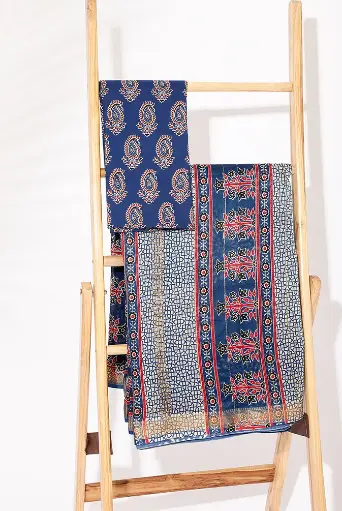 [SKU - MSBPSARI 35] Bluebell Maheshwari Cotton Silk BP Saree 
