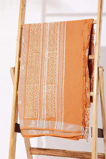 [SKU - LBPSARI 11] Brown Mustard Linen BP Saree